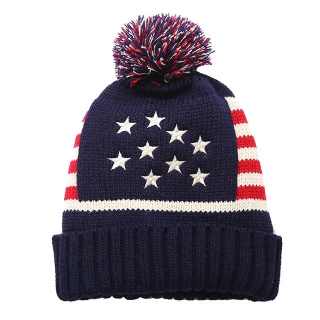 USA Stars Stripe American Flag Beanie