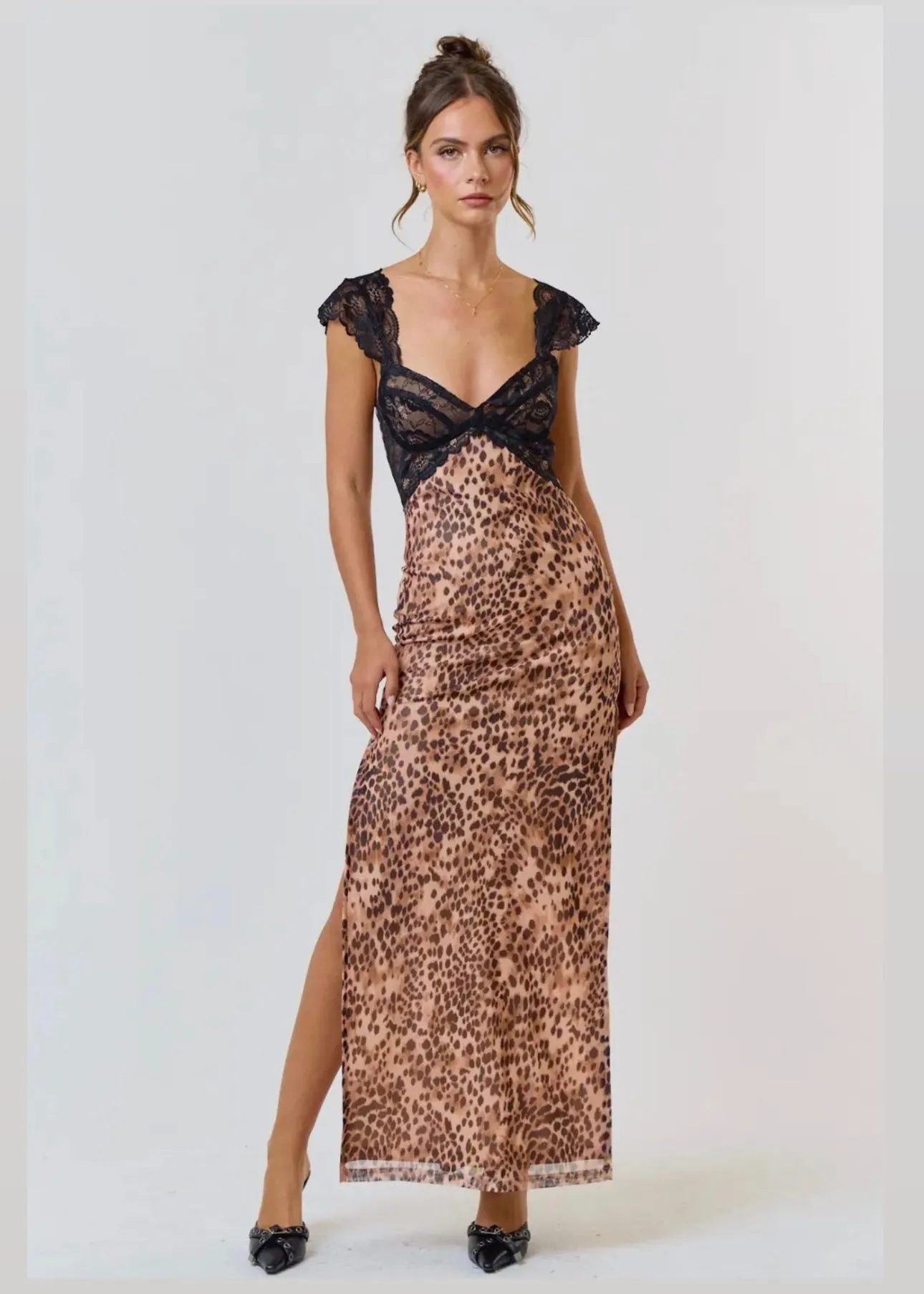 Wild Nights Leopard Midi Dress