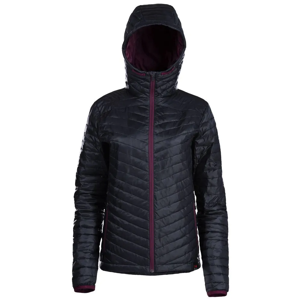 Womens Merino Wool Insulated Jacket (Black/Wine)