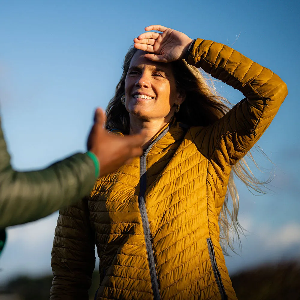 Womens Merino Wool Insulated Jacket (Mustard/Smoke)