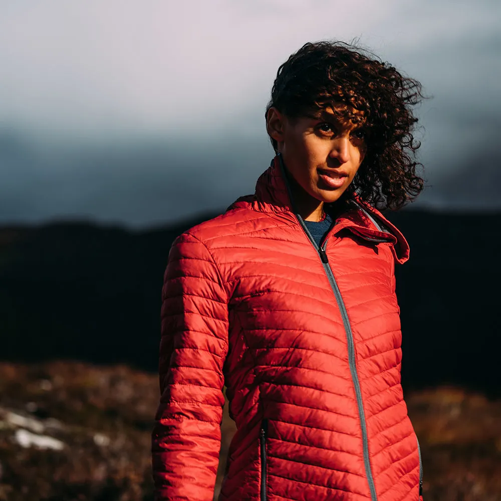 Womens Merino Wool Insulated Jacket (Red/Smoke)