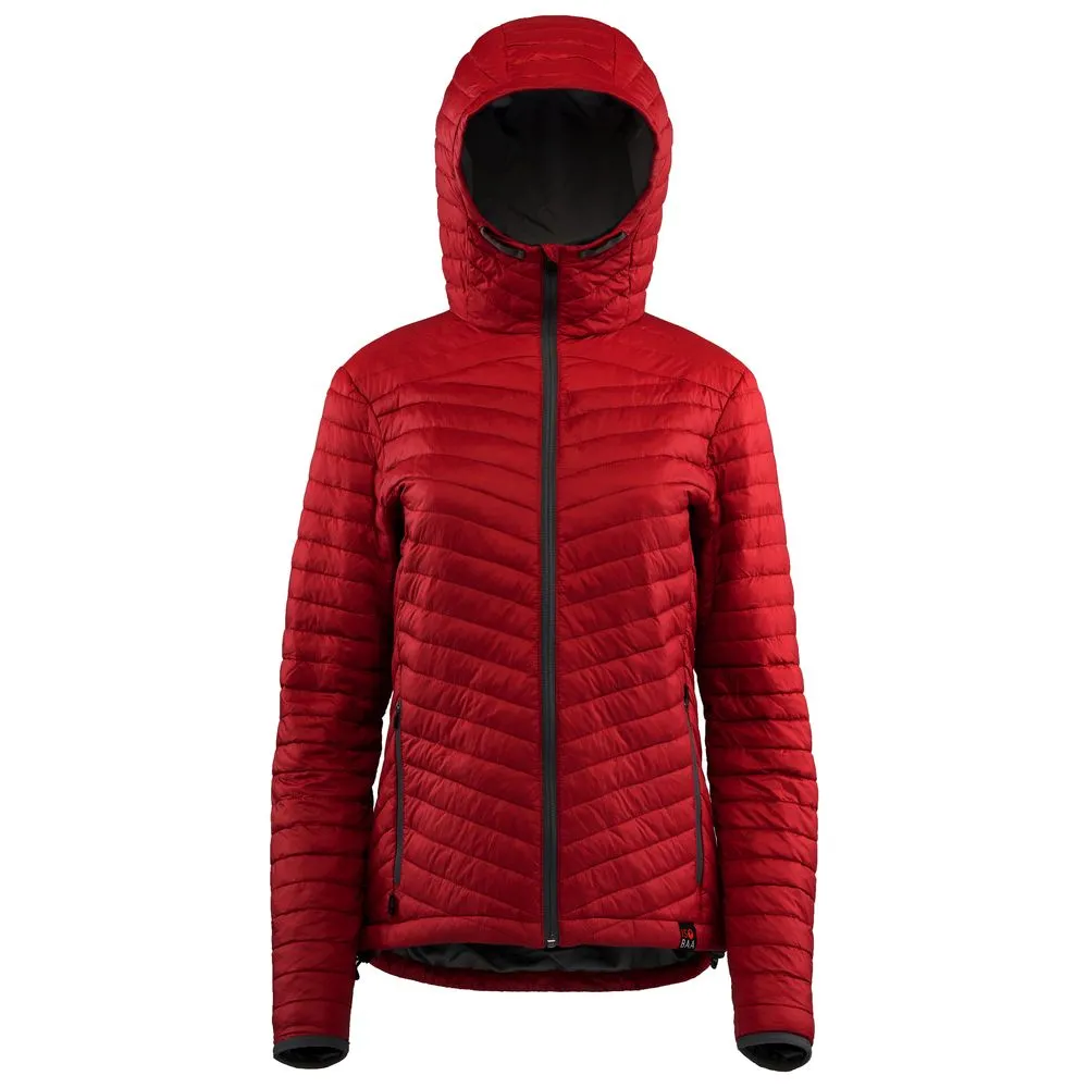 Womens Merino Wool Insulated Jacket (Red/Smoke)