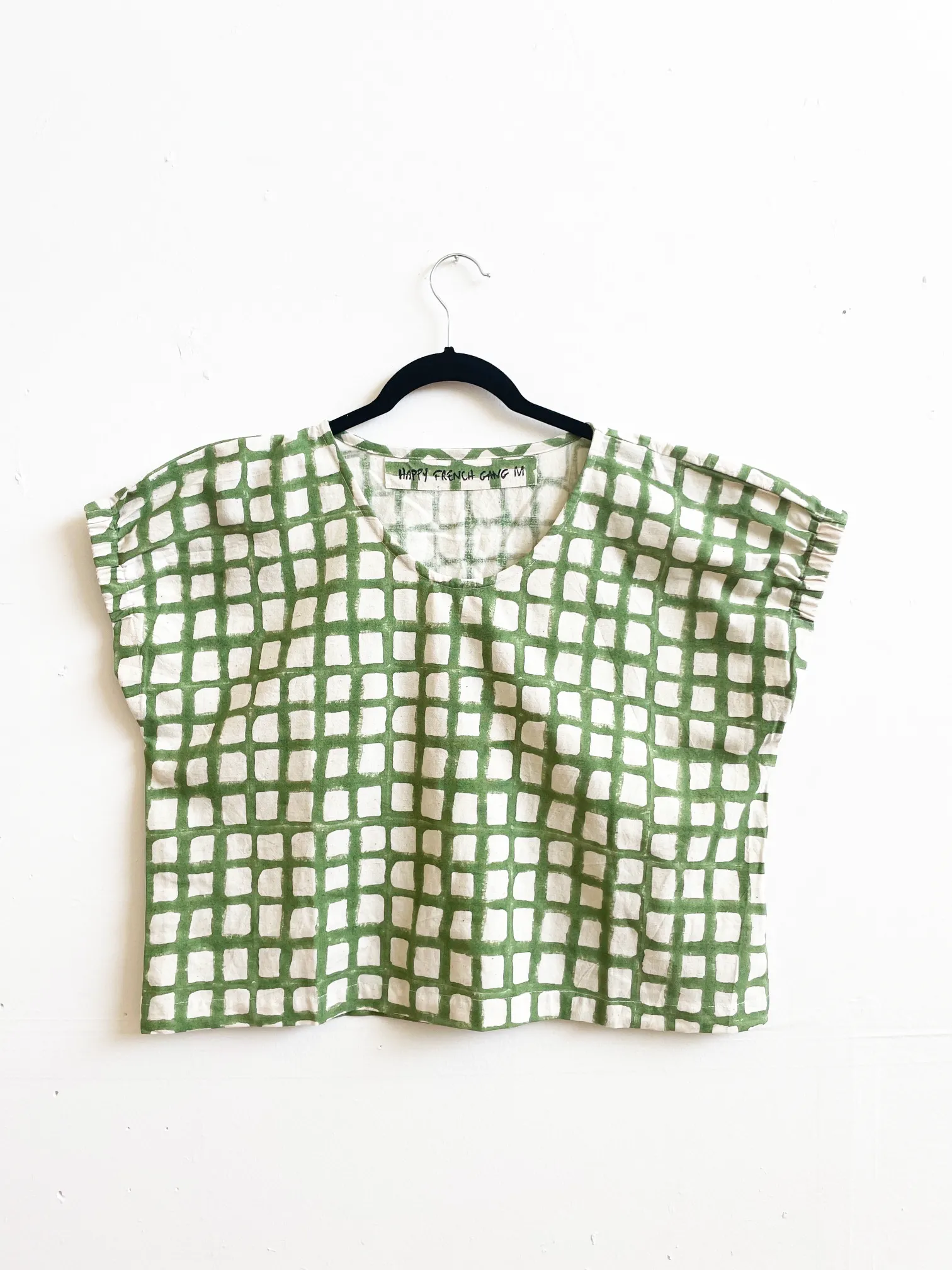 Zélia Top Green Grid (XS-XXL)