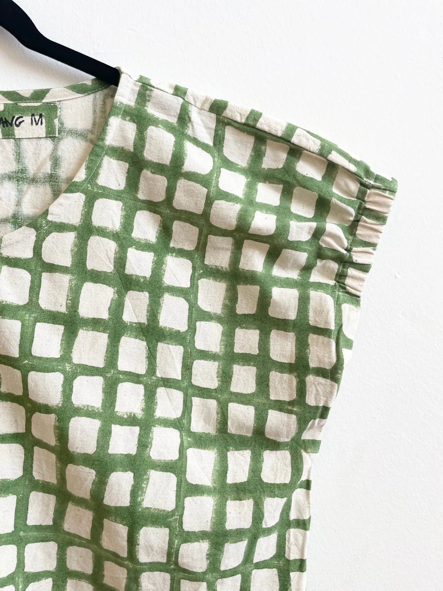 Zélia Top Green Grid (XS-XXL)