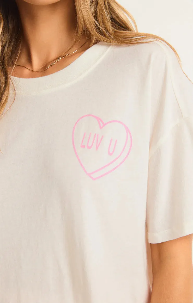 ZSU Love U Tee in White